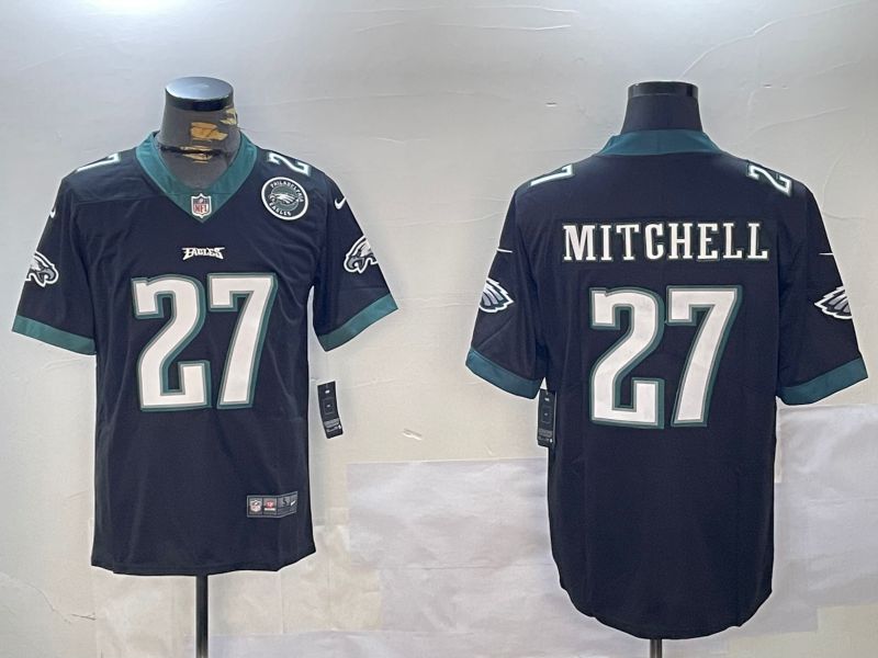 Men Philadelphia Eagles #27 Mitchell Black 2024 Nike Vapor Limited NFL Jersey style 1->philadelphia eagles->NFL Jersey